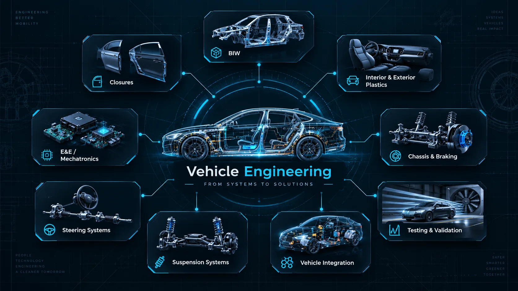 Automotive vehicle systems engineering visual